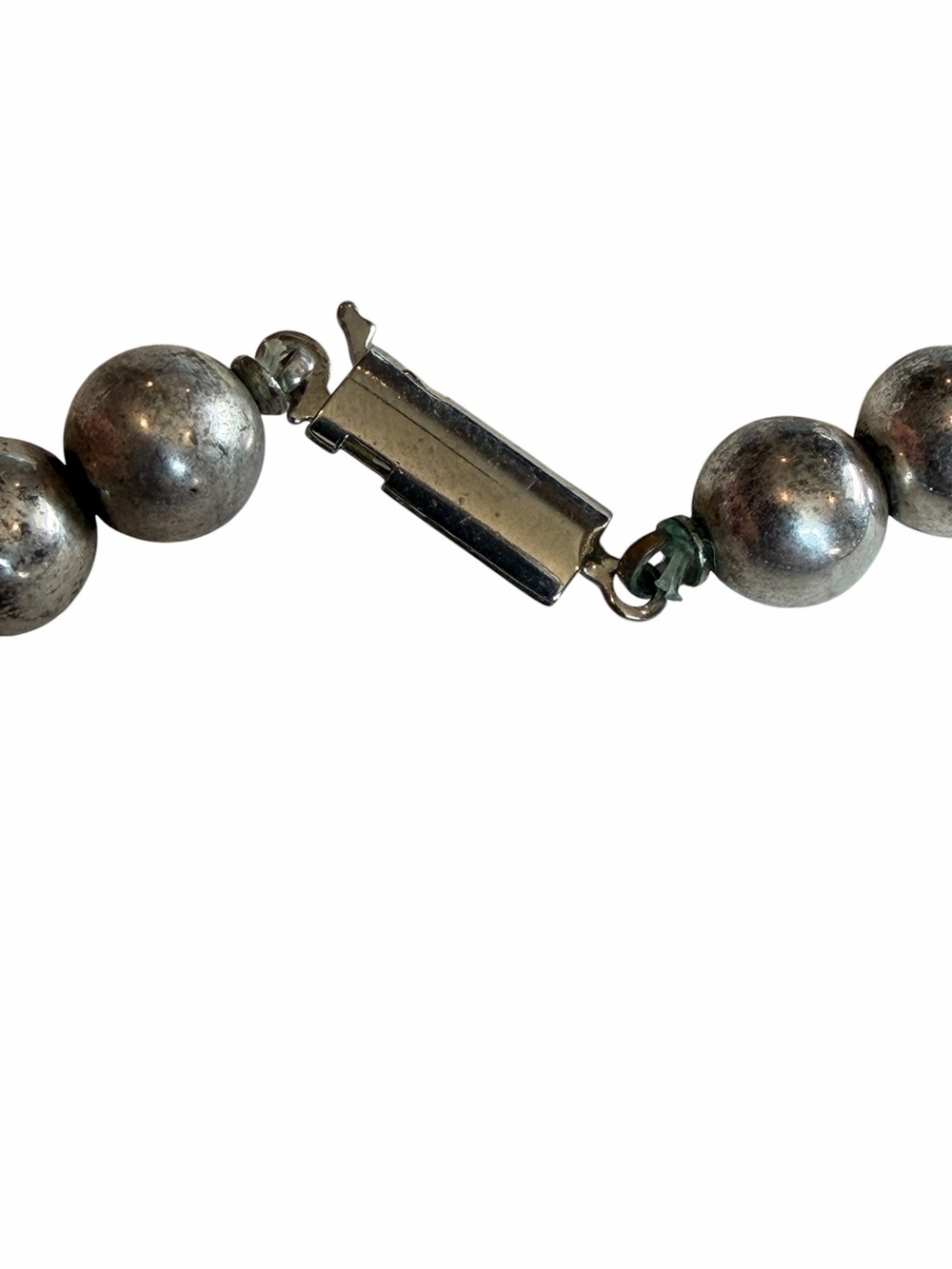 Vintage Silver-tone & Turquoise Colored Beaded Necklace Southwestern Statement - Picture 5 of 7